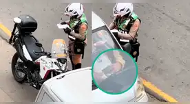 Policía de Tránsito recibe coima de conductor para evitar una papeleta Policía de Tránsito recibe coima de conductor para evitar una papeleta