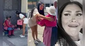 Michelle Soifer SORPRENDE al regalar canastas, pero vendedora ambulante la 'chotea'. Michelle Soifer SORPRENDE al regalar canastas, pero vendedora ambulante la 'chotea'.