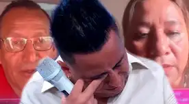 Christian Cueva lloró al escuchar a sus padres.