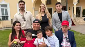 Mauricio Diez Canseco junto a su hijos