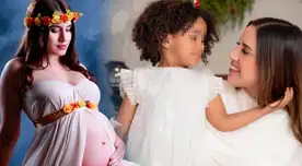 Darinka Ramírez y su niña realizan solidaria acción.