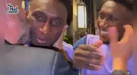 Peter Arévalo sorprendió a Eryc Castillo, futbolista de Alianza Lima, con un tremendo beso en el cachete. Foto: captura/Mr. Peet Channel