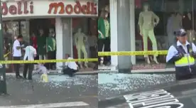 Sujetos disparan contra tienda en La Victoria y desatan pánico entre comerciantes. Sujetos disparan contra tienda en La Victoria y desatan pánico entre comerciantes.