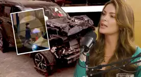 Captan a joven retirando objetos de la camioneta chocada de Laura Spoya.