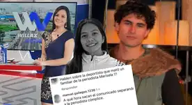 HUNDEN a Willax Televisión y exigen la SALIDA de periodista Marisel Linares por no exponer que su hijastro atropelló a deportista
