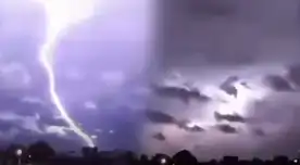 Peligrosas tormentas eléctricas azotan Lambayeque.