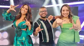 Melissa Paredes junto a Choca Mandros y Ximena Díaz en Estás en todas.
