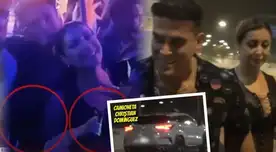 ¿Quién manejó? Christian Domínguez y Karla Tarazona son grabados en presunto ESTADO DE EBRIEDAD y SE VAN en auto del cantante