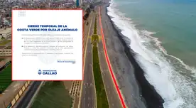 Municipalidad del Callao ordena cierre de la Costa Verde ante la presencia de fenómeno marítimo.