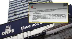 Denuncian desaparición de ocho actas de votación en colegio de San Juan de Lurigancho.