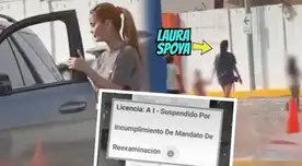 Laura Spoya DESOBEDECE a la autoridad tras SUSPENSIÓN de su brevete: Es grabada manejando su auto con sus hijos en los interiores