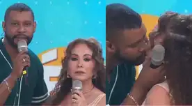 ¡Se descontroló 'Giselo'! Edson Dávila sorprende a Janet Barboza con APASIONADO BESO EN VIVO y paralizan el set de 'América Hoy'