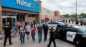 Policías recibieron una amenaza y ordenan cerrar el Walmart.