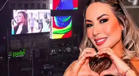 Pamela López hace HISTORIA en 'La Granja VIP': Su rostro aparece en pantalla de Times Square en Nueva York