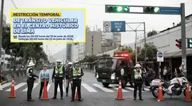 Restricción vehicular en el Centro de Lima: ¿Qué avenidas cerrará la MML hasta el lunes 22 de junio?
