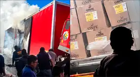 Camión de la ONPE arde en Canta con cédulas y actas electorales: esto reveló la entidad sobre el incidente