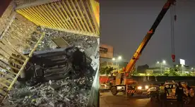 Camioneta cae al río Rímac tras fuerte choque cerca de Puente Nuevo: accidente dejó 4 heridos.