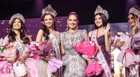 Marina Mora coronó a las dos reinas de belleza en el Teatro Municipal Manuel Ascencio Segura.