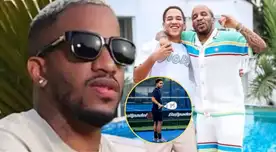 Jefferson Farfán felicita a su hijo por debutar en el pádel profesional.
