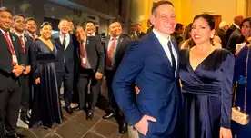 Mark Vito y Leslie Echavarría sorprenden al asistir a cena de gala.
