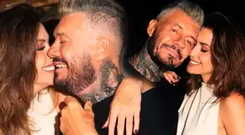 Marcelo Tinelli y Milett Figueroa se lucen enamorados.
