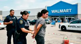 Mujer casi ASESINA a hombre dentro de un Walmart en Houston.