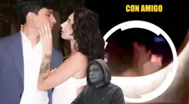 Carla Campos, novia de Curwen, es captada besando a otro hombre en una discoteca.