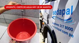Sedapal realizará cortes de agua en cuatro distritos de Lima este viernes 28 de agosto.