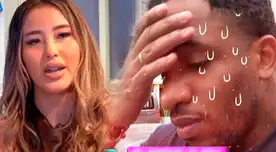 Jefferson Farfán se pronuncia ante las cámaras de televisión.