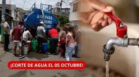 Corte de agua este lunes 5 de octubre: Sedapal anuncia suspensión de hasta 12 horas en Lima.
