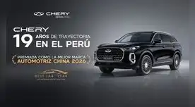 Chery fue premiada como la Mejor Marca Automotriz China en Perú en los Best Car of the Year. Fuente: Difusión.