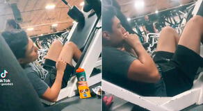 Joven se hace viral al consumir comida para perros como proteínas en pleno gimnasio