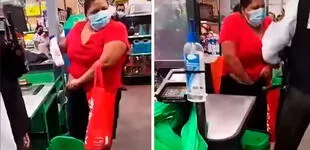 Mujer fue detenida robando cosas en un súpermercado: lo escondía en su ropa interior [VIDEO]