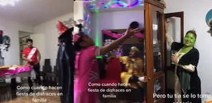 Joven asiste a fiesta de disfraces familiar, pero su tía se roba el ‘show’ con singular traje [VIDEO]