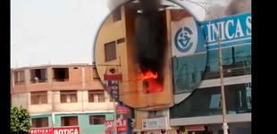 SMP: incendio de regular magnitud consumió hostal ubicado en la avenida Perú