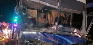 Tres personas pierden la vida luego de que bus en el que viajaban impactara contra camión