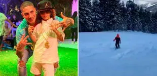 Paolo Guerrero, orgulloso por su hijo que se luce en el esquí [VIDEO]