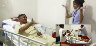 Enfermera baila para que paciente con parálisis se motive a hacer ejercicios y escena conmueve: "No pierdas la fe" [VIDEO]
