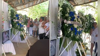 Captan a corona de flores 'moverse' sola en pleno velorio y en TikTok temen lo peor