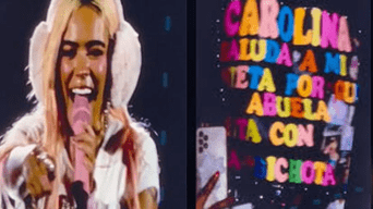 Adulta mayor acompaña a su nieta al concierto de Karol G y 'Bichota' le manda mensaje