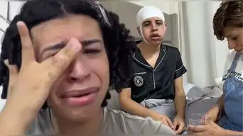 Valentino Palacios llora por su delicado estado de salud.