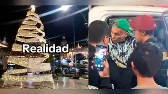 El tiktoker, identifiado bajo el nombre de jordyrioja, fue detenido tras ser grabado rompiendo el polémico árbol de navidad en Chiclayo