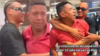Emotivo reencuentro: padre vuelve a ver a su hijo tras 12 años y su reacción impacta en TikTok
