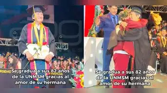 San Marcos: mujer de 82 años culminó su carrera y dedicó logro a su hermana