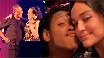 Daniela Darcourt COQUETEA con Waldir Felipa y le ROBA UN BESO en pleno concierto: "Yo tengo panetón, tú invítame el chocolate"