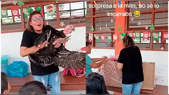 Padres peruanos sorprenden a maestra de inicial con inesperado regalo: “Pensó que era una TV”