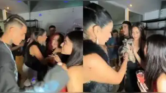 Pamela López va a fiesta de tiktoker Milenka Nolasco, pero usuarios la CRITICAN: "Llegó sin regalo, con cola y hasta con el perro"
