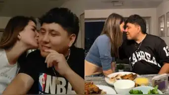 Suheyn Cipriani besa a Macarius y reflejo de su casa la delata.