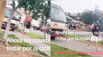Cúster INVADE ciclovía pero joven se hace respetar e IMPIDE que siga avanzando como si nada: "Vale un Perú"
