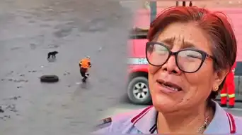 Tía de bombero arrastrado por el río Rímac rompe en llanto: "En los peores momentos fue quien nos puso calma"